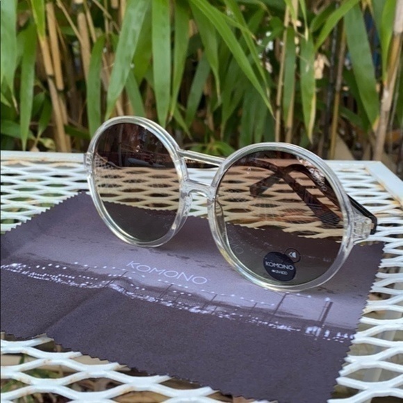 KOMONO Coco Clear / Tortoise Sunglasses New - Picture 14 of 16
